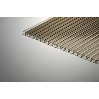 Сотовый поликарбонат  Polygal 10*2100*12000, бронзовый 42% 
