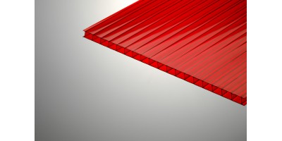 Сотовый поликарбонат  Колибри 6*2100*12000, красный 20%