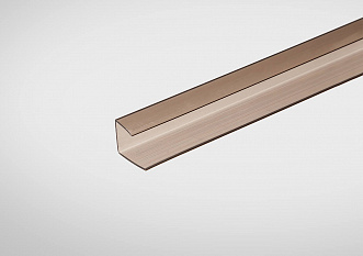 Профиль 16 мм торцевой UP, бронзовый, 2,1м Премиум