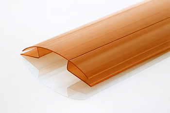 Профиль 8-10 мм коньковый RP, янтарь 6м Премиум