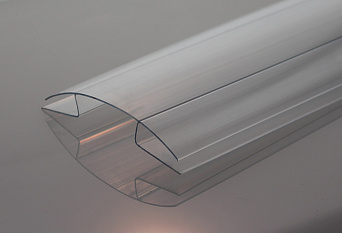 Профиль 8-10 мм коньковый RP, прозрачный 6м Премиум